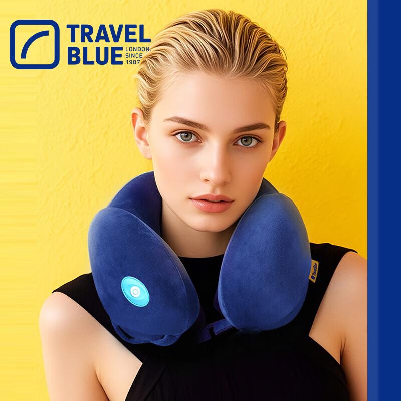 TRAVELBLUE Vibrating Memory Foam Travel Neck Pillow