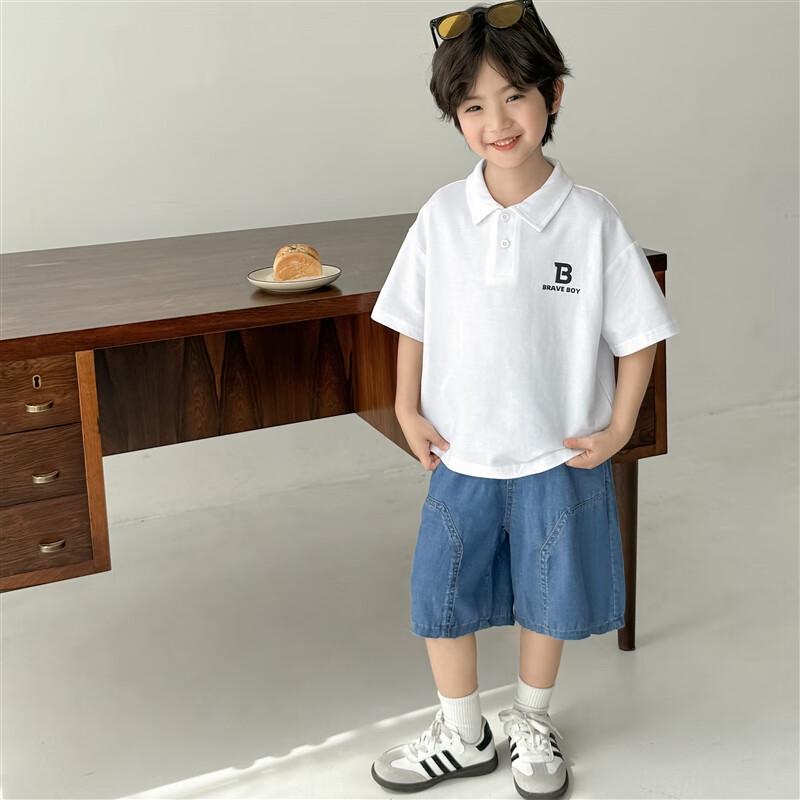 Lässige Denim-Fünf-Punkt-Shorts für Jungen