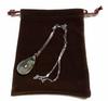 [Malline] Natural Stone Necklace, Garden Quartz (with Phantom Inclusions), Large Drop Pendant, Sterling Silver 925, Healing, 45cm