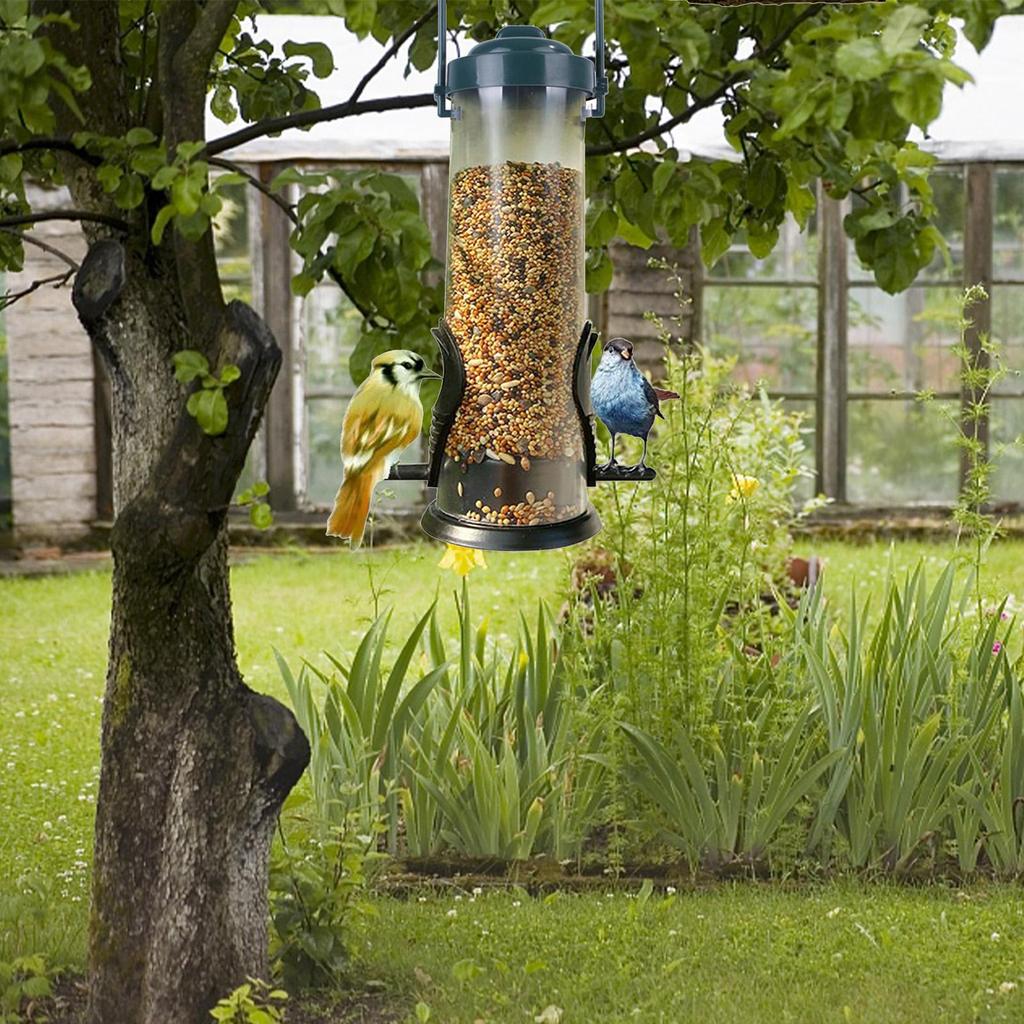 Pet Bird Feeder Outdoor Hanging Pet Food Dispenser Multiple Holes Bird Feeder Automatic Foot Feeding Tool for Flying Animals