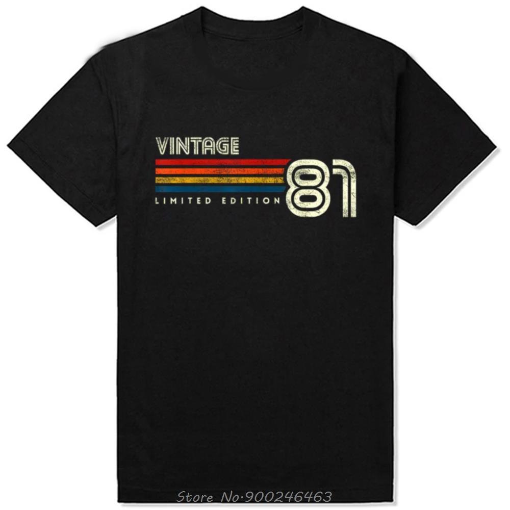 

Funny Vintage Retro 1981 Limited Edition Classic T-shirt Summer Graphic Cotton Streetwear Tees Birthday Gifts T Shirt Men Tshirt 4XL