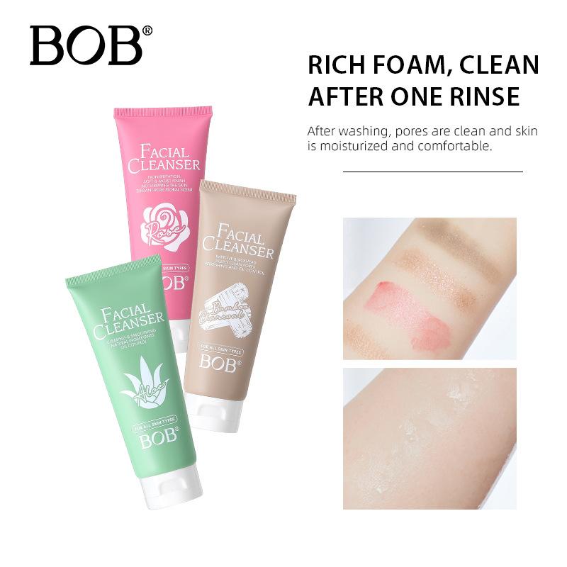 BOB Oil Control Facial Cleanser, Clean Pores, Remove Oil and Exfoliate, Mild and Non-irritating, Hydrating and Moisturizing Cleanser