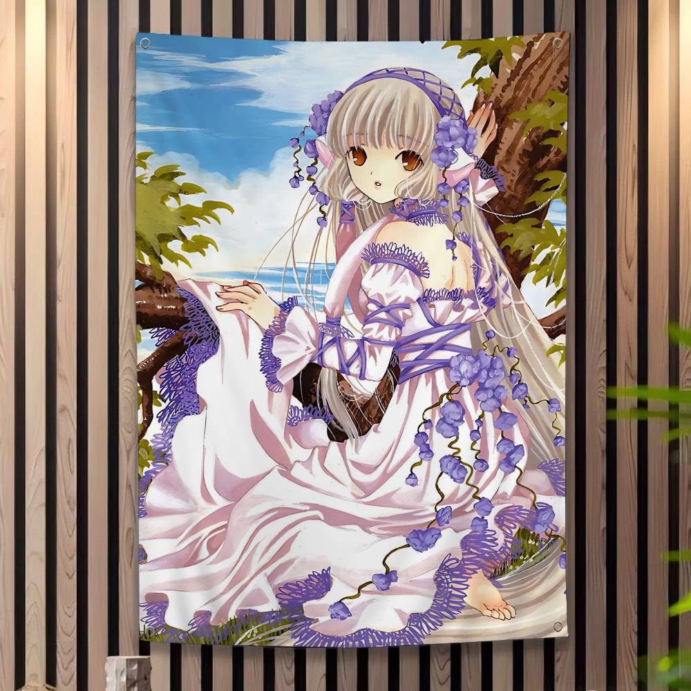 CChobits Cartoon Klassischer Anime Cartoon Flagge Kunst Science-Fiction Zimmer Heimdeko Wandbehang Heimdeko Banner