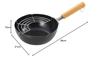 Yoshikawa Tempura Pan, 20cm, New Gourmet Power, Wooden Handle, Frying/Frying Pot, Black, SJ3169
