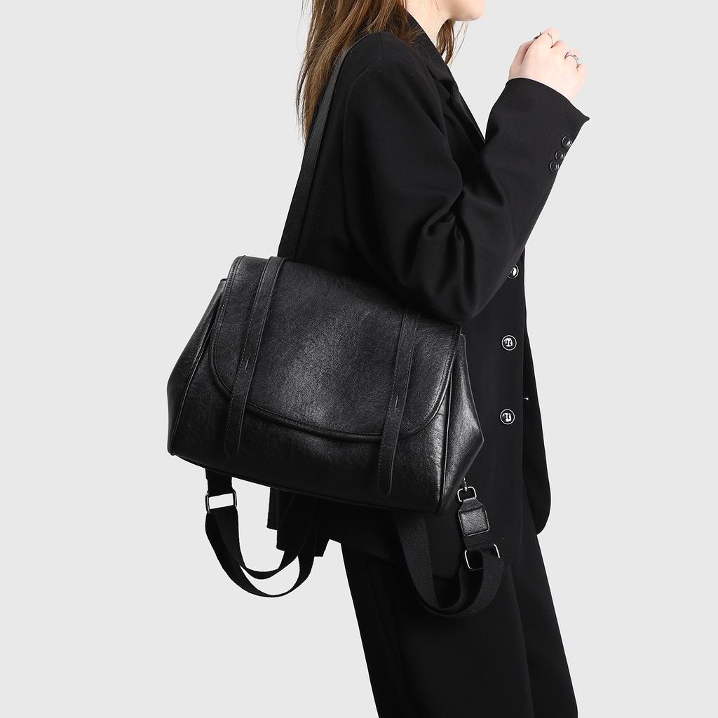 New stylish commuter handbag for women, niche large-capacity vintage messenger bag, high-end tote backpack