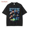 Ice Cube T Shirt Hip Hop Rapper Singer Tops Tees Vintage Washed Short Sleeve Oversized T-shirt Harajuku Streetwear Men Cotton