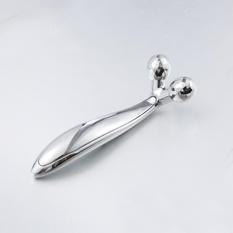 Micro current electronic 3d roller massager face beauty instrument V face lift handheld massager