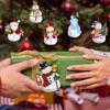 12Pcs DIY Xmas Hanging Ornaments Wooden Christmas Tree Decoration Creative Santa Hanging Pendants