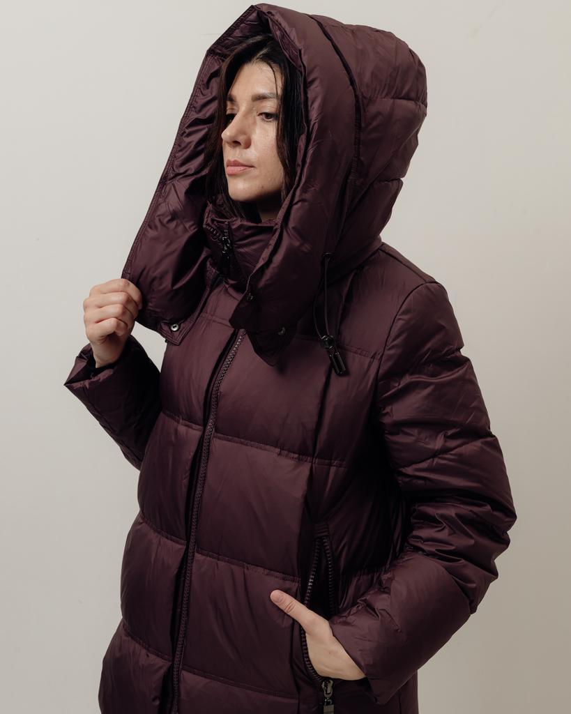 Пальто женское Clasna 25170 S бургунди