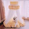 Cute Soft Mesh Pet Tent Washable Dog Mosquito Net Princess Style Teddy House for Small Breeds All-Season Cozy Shelter for Puppie