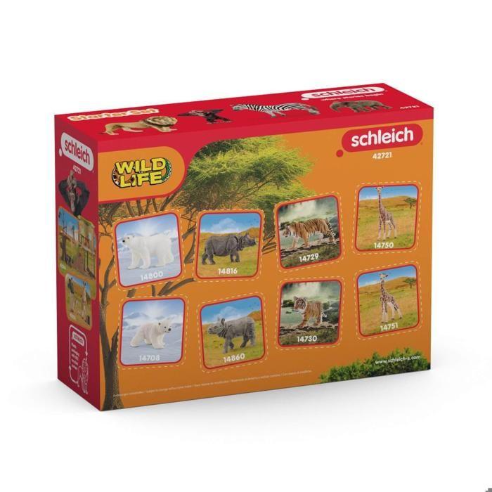 Figurine Mes premiers animaux d'Afrique, 4 figurines, Schleich 42721 Wild Life, dès 3 ans