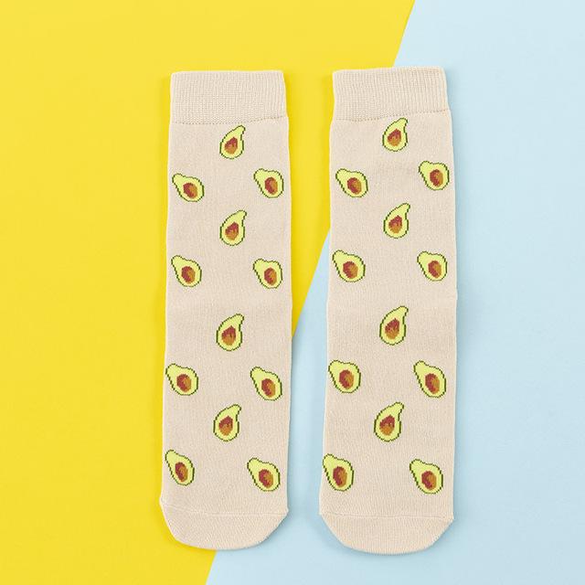 

Женские носки, забавные милые мультяшные фрукты, банан, авокадо, лимон, яйцо, печенье, пончики, еда, счастливые японские носки в стиле Харадзюку для скейтборда