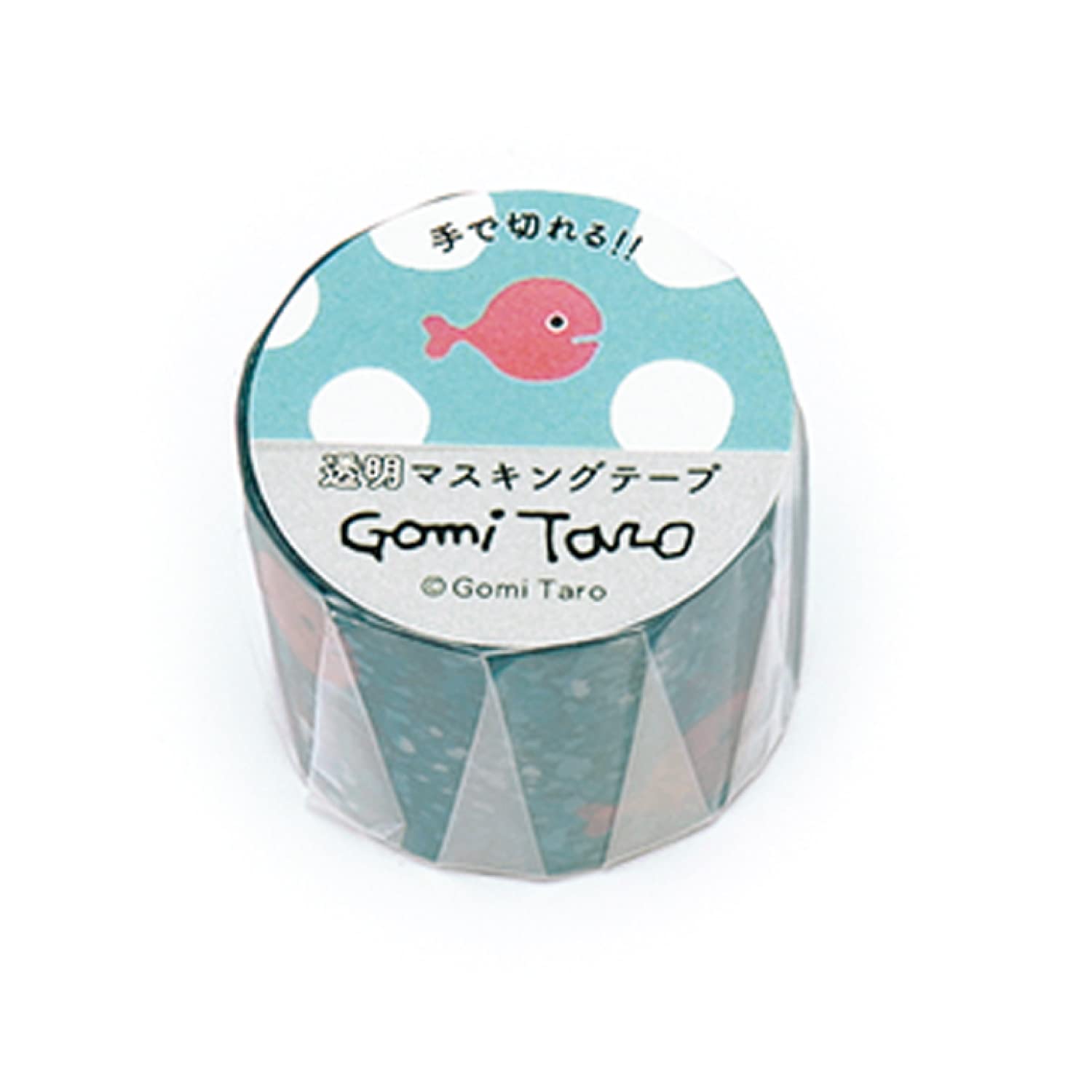 

Gakken Stafle Gomi Taro Masking Goldfish Run 30mm Goldfish Polka M05055 Tape, Away, Clear, Wide, Dots,