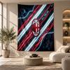 Decorative Tapestry,AC Milan Printed Wall Art, Lightweight Wall Hanging For Bedroom Background