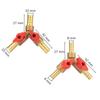 6 8 10 12mm Brass 3-Way Hose Barb Valve for Fuel Gas Diesel Pipe Shut Off Switch Plumbing Fittings