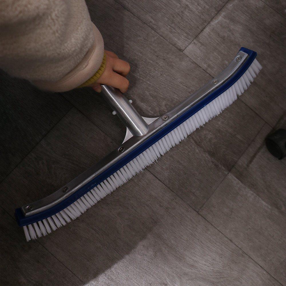 18 Inch Pool Cleaning Brush Stainless Steel Brush Pool Wall Brush  Swimming Pool Maintenance