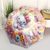 1pc Hello Kitty Floral Fantasy Umbrella with Plastic Handle,Suitable for All Seasons Home Travel Outdoor UmbrellaSanlio390
