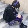 Japanischer lässiger Y2k Hip-Hop Harajuku Langarm Fleece Anime Kapuze Kawaii Herbst Lose Vintage Damen Kapuzenpullover