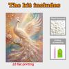 Pearl Art Painting Home Wall Decor White Peacock Pearl Gemstone Painting Picture Crafts Adult/Beginner Gift Creative Home Decor Unframed