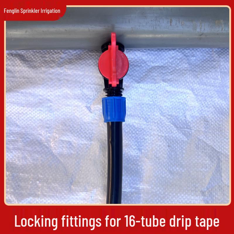 16PE Drip Irrigation Locking Pipe Fittings: Elbow, Tee, Plug, Bypass, Straight Connectors