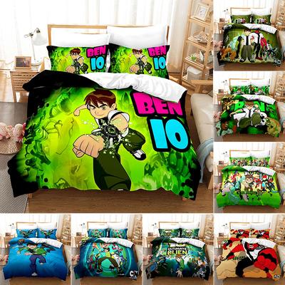 Comforter 3D Cartoon Ben10 With Pillow Bedding Set Single Double Twin Full Queen King Size Bed Set For Bedroom Decor