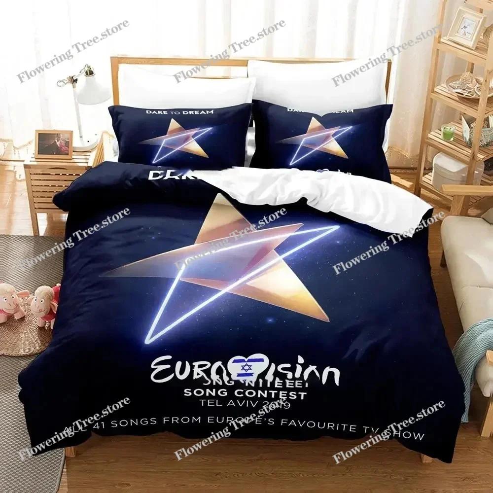 3D Print Eurovision Song Contest Bedding Set Boys Girls Twin Queen Size Duvet Cover Pillowcase Bed Kids Adult Fashion Home029