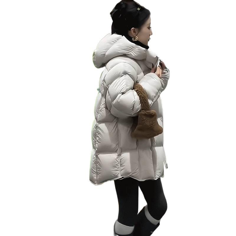 New down cotton clothes women's short cloud puffs hooded square loose fashion women's coat