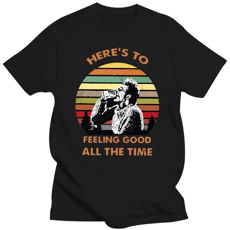 

Мужчины ЖенщиныЧерная футболка Seinfeld Kramer Here S To Feeling Good All The Unisex s, хлопок M 5Xl