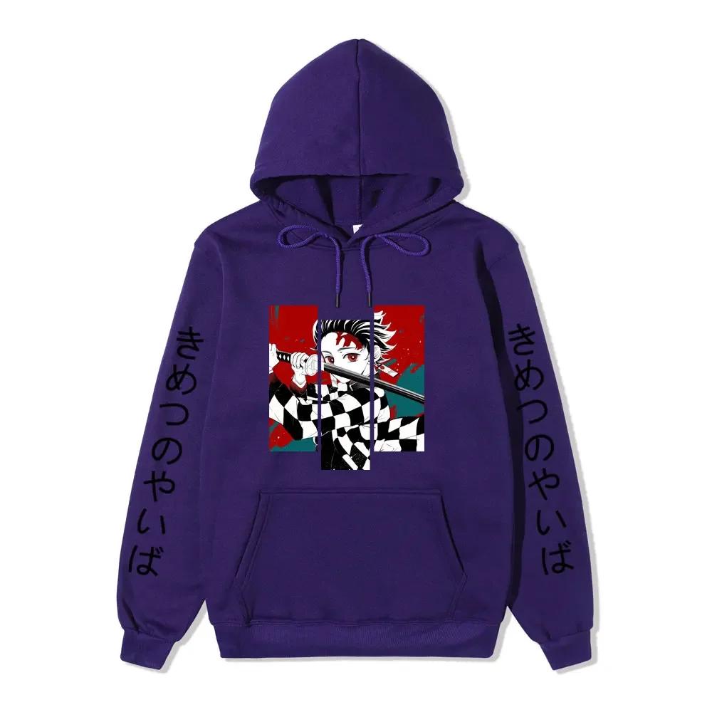 Autumn Winter Anime Printed Hoodies Autumn Harajuku Sweatshirts Oversize Casual Long Sleeve Pullover Casual Print Streetwear
