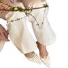 Beautiful to foul white lace pointed high heels women's stiletto spring and summer half slippers versatile