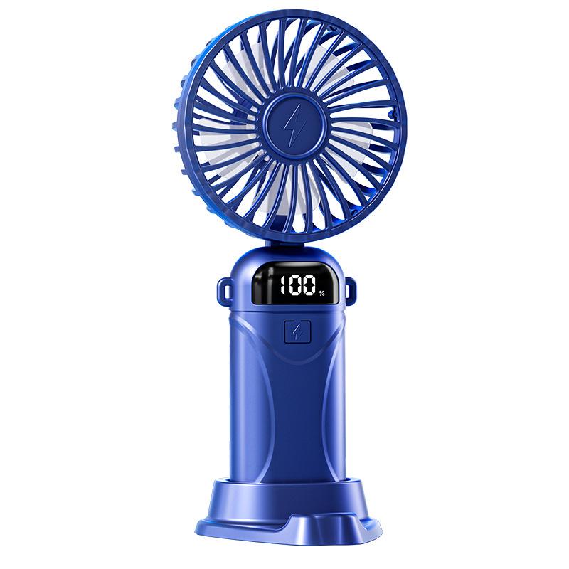 Turbo Handheld Digital Display Mini Fan - USB Rechargeable, 100 Speeds, Portable Desktop Fan.