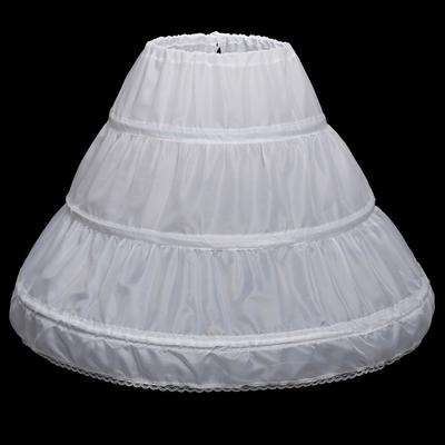  Kids Child Girls' 3 Hoops Petticoat Full Slip Flower Girl Crinoline Skirt
