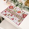 Creative Christmas Table Mats Featuring Colorful Knitted Fabric Designs For Festive Dining