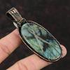 Labradorite Pendant Copper Wire Wrapped Pendant Gemstone Pendant Handmade Rainbow Moonstone Jewelry Gift For Her Antique Copper Wire Jewelry