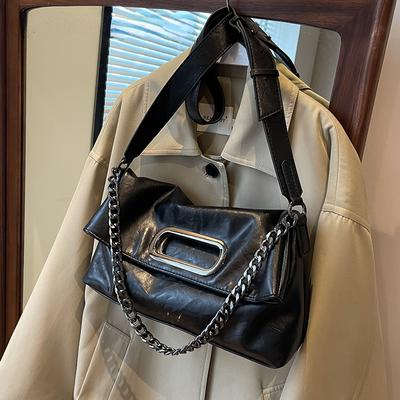 Kette Umhängetaschen für Frauen PU Leder 2024 Mode Trend Kette Handtaschen und Geldbörse Handtasche Weibliche Umhängetaschen