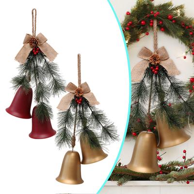 Christmas Bell Ornament Decorative Christmas Tree Hanging Ornament Charm Pendant for Office, Celebration, Holiday, Hotel, Wall,