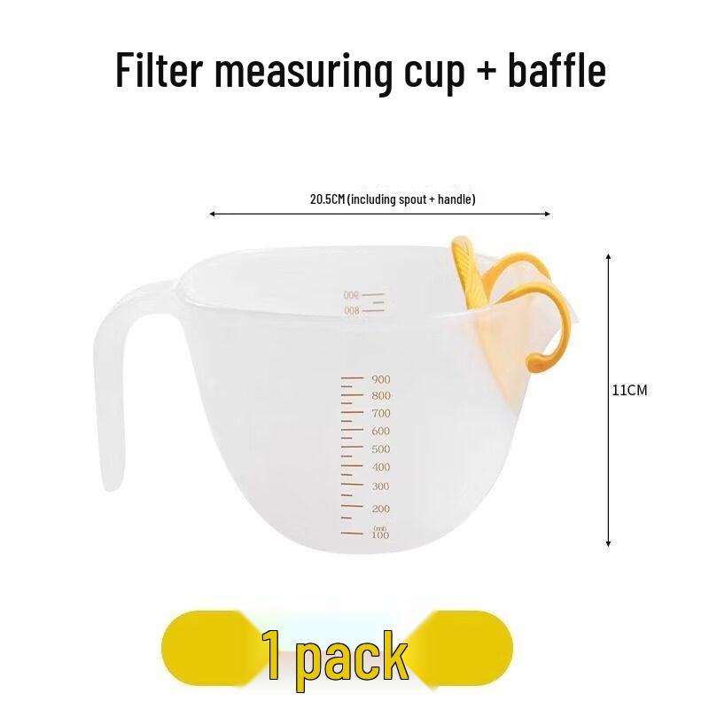 Multi-purpose Graduated Filter Measuring Cup with Strainer