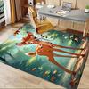 Office Rug Bambi, Forest theme 3D Printed Anti-Slip Rug-Machine Washable for Living Room