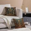 Historical Egypt Pharaoh Cultural Style Pillow Case Comfort Sofa Bed Silky Elegant Invisible Zipper Decorative Cushion Cover
