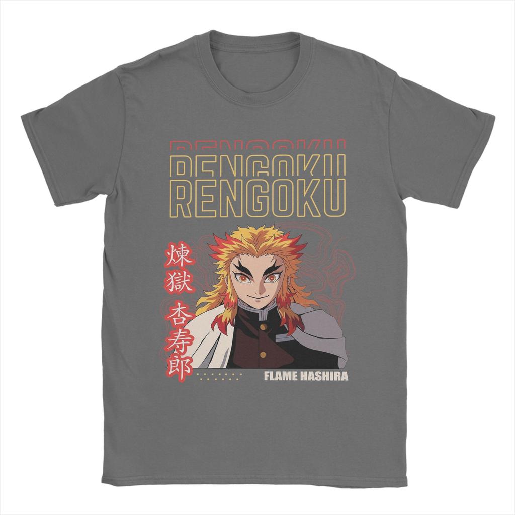 Hipster Rengoku Kyojuro Demons Slayers Tshirt For Unisex Crewneck 100 Cotton T Shirts Short Sleeve Tees Gift Idea Tops