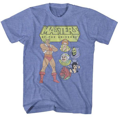Masters of the Universe Character Circles Light Blue Heather T-Shirt Unisex T-Shirt S