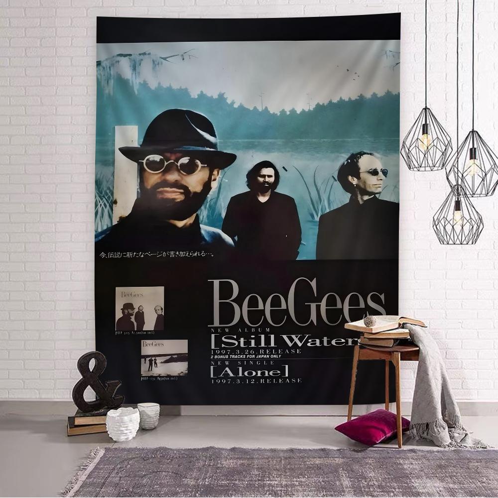 Bee Gees Band Appeso Arazzo Boemo Appeso Tarocchi Tappeti da Parete Hippie Appeso a Parete per Dormitorio Decorazioni per la Casa