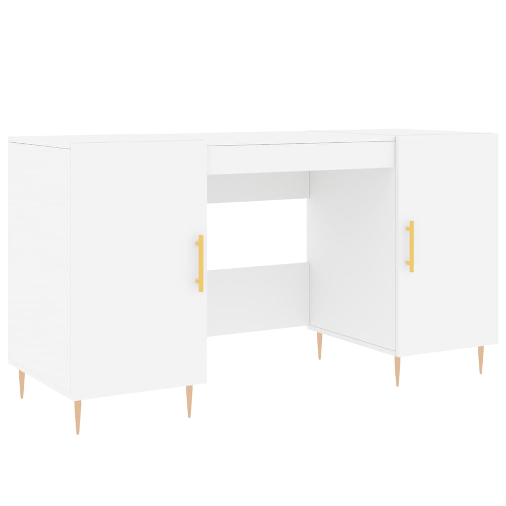 White Desk 140 X 50 X 75 Cm Particleboard