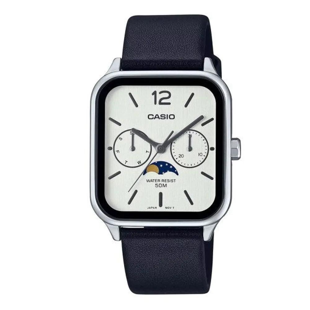 Cio Leather Watch Couple Watch Moonphase MTP-M305L-7A