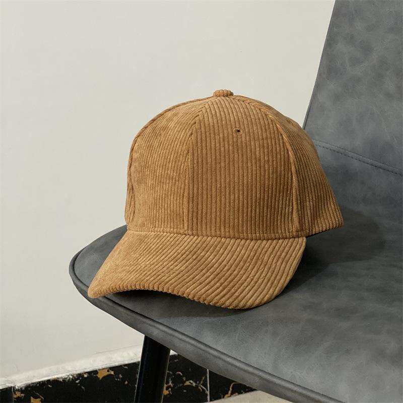 JYL TS DIY Corduroy Cap Unisex Autumn  Street Casual Sun Hat Corduroy