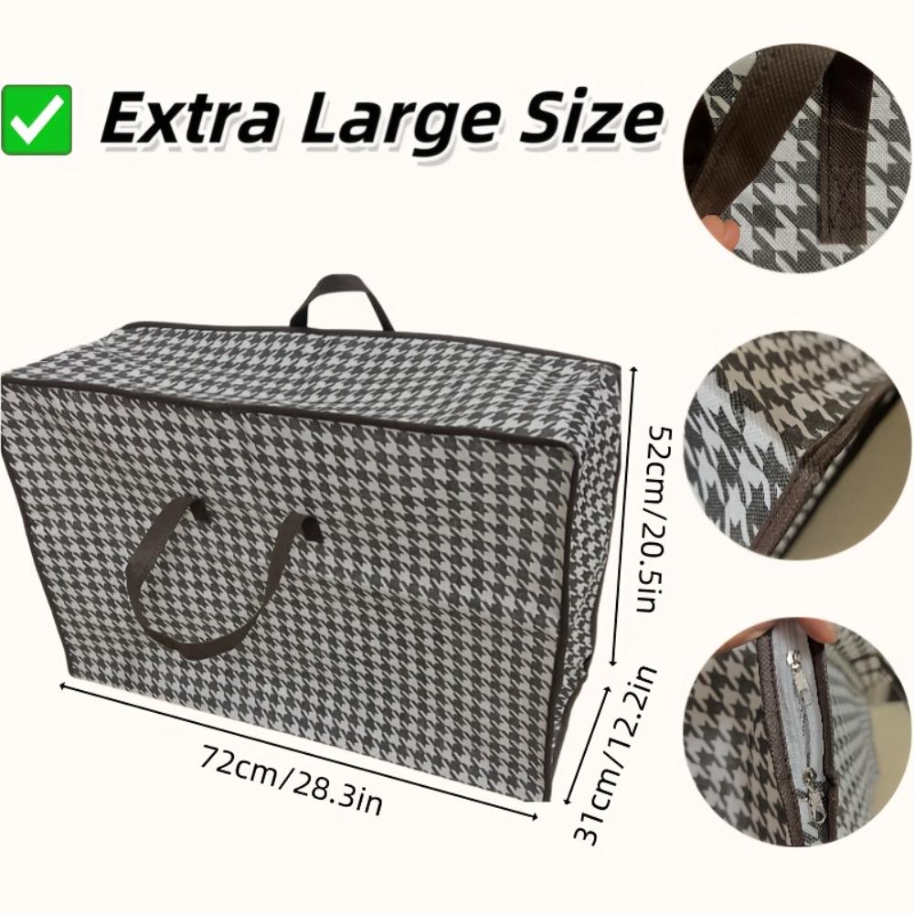 Heavy-Duty Foldable Storage Box - Under-Bed Organizer with Space-Portable Clothes & Bedding Storage Bin for Home, Dorm, Travel - Dustproof Fabric Bin