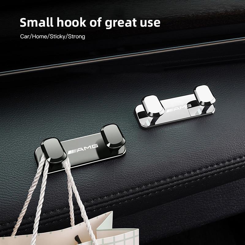 Zinc Alloy Car Hook Sticker Storage Hooks Interior Accessories For Mercedes Benz AMG GLE GLS CLA CLE GLC CLS GLA W223 W213 W206 BI1