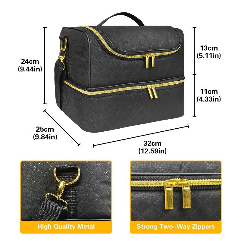 60 Bottles Nail Polish Storage Bag Essential Oil Bag Portable Cosmetic Make Up Nail Art Care Kit Nail Care Tool Storage Box ins