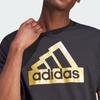 adidas Sportswear Future Icons Metallic T-shirt 'Black Gold' Men's II3468