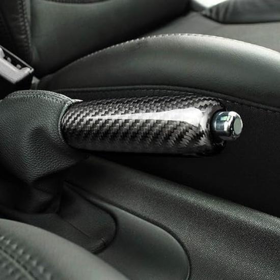 AIRSPEED Mini Cooper R55 Clubman R56 R57 R58 R59 R50 R53 R52 Interior Realistic Carbon Fiber Handbrake Cover Grip Handle Lever Stylish Custom Interior